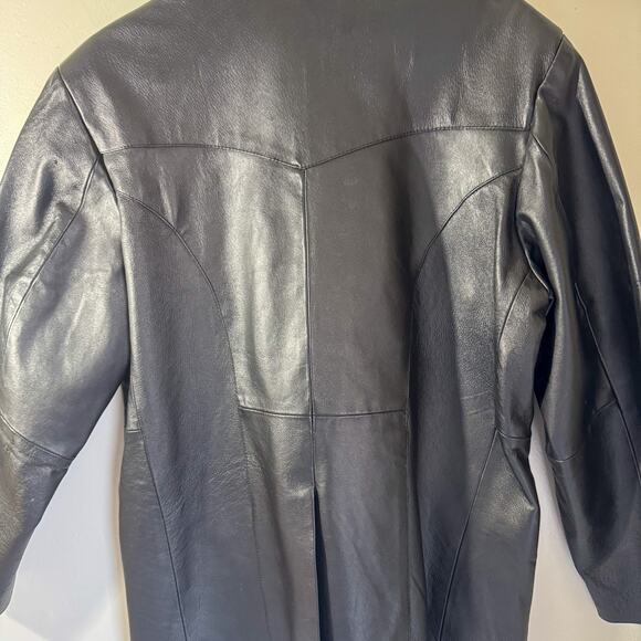 🧥 Vintage Leather Gallery Black Genuine Leather Blazer/Jacket - Picture 8 of 8
